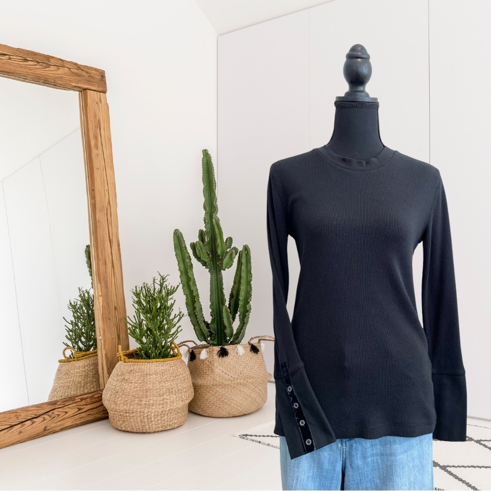 Sundance Long Sleeve Velvet Trim Thermal Top